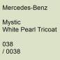 Preview: Mercedes-Benz, Mystic White Pearl Tricoat, 038 / 0038.